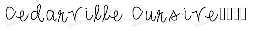 Cedarville Cursive字体转换